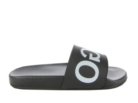 BOSS Strap Logo Timeout Black Slides Online