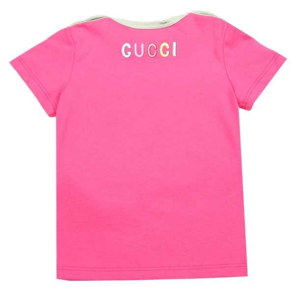 Gucci Baby Cat Printed Pink T-Shirt Cheap