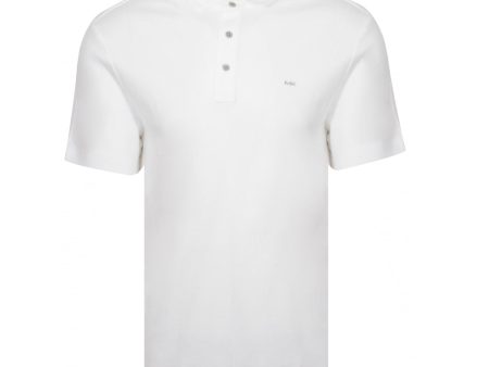 Michael Kors Solid White Polo Shirt Cheap