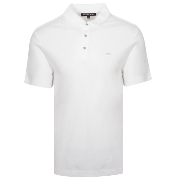 Michael Kors Solid White Polo Shirt Cheap