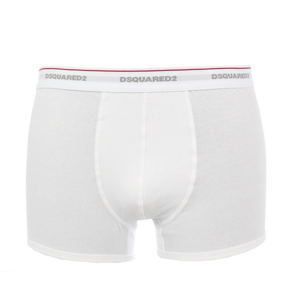 DSquared2 Twin Pack White Cotton Stretch Boxer Shorts For Sale