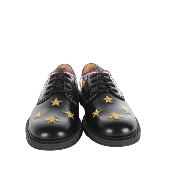 Gucci Kids Bees & Stars Black Shoes Online Hot Sale