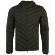 EA7 Quilted Green Down Jacket For Cheap