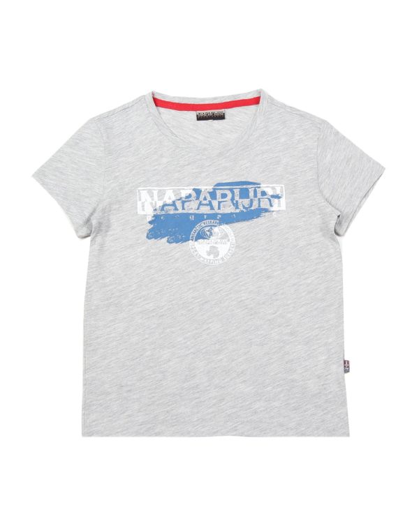 Napapijra Junior Shadow Grey Logo T-Shirt Online Sale