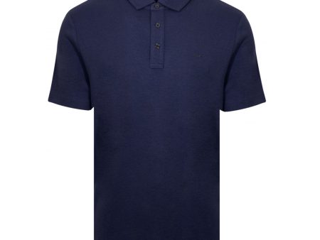 Michael Kors Solid Navy Polo Shirt Supply