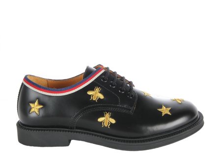 Gucci Kids Bees & Stars Black Shoes Online Hot Sale