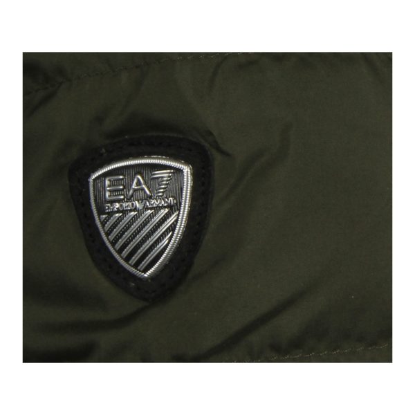 EA7 Quilted Green Down Jacket For Cheap