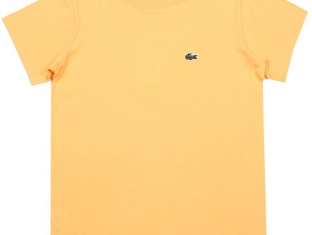 Lacoste Kids Signature Logo Orange T-Shirt Supply