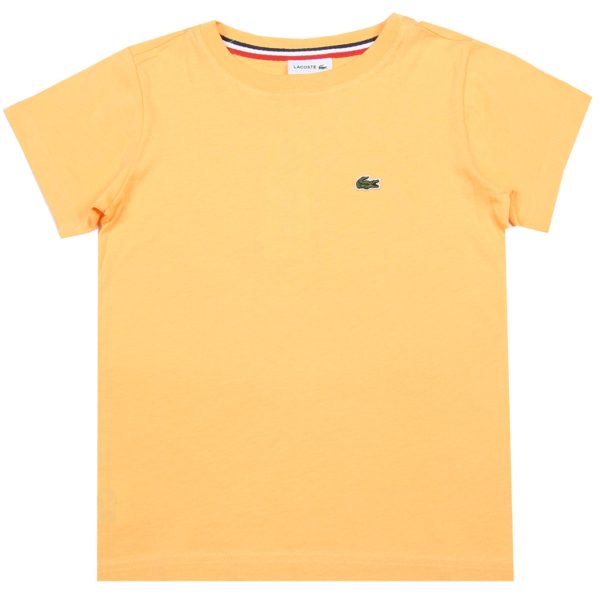 Lacoste Kids Signature Logo Orange T-Shirt Supply