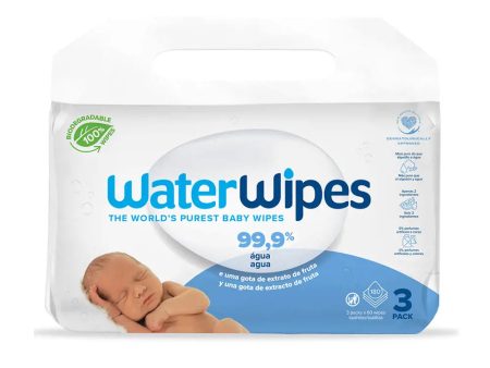 Lenços umedecidos WATERWIPES com 99,9% de água orgânica 180 u Online