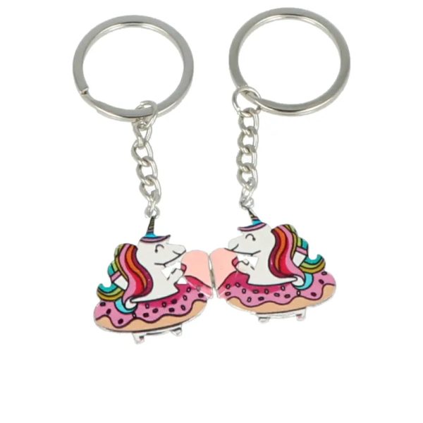 LLAVEROS UNICORNIO CON IMÁN BFF SET 2 pz Supply