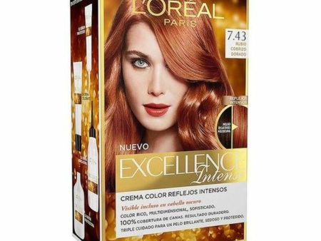 Permanent Dye L Oreal Make Up EXCELLENCE Golden Copper Red (1 Unit) For Cheap