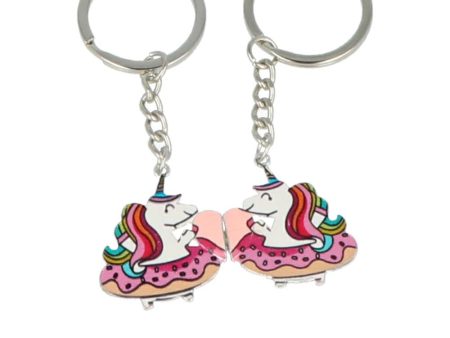 LLAVEROS UNICORNIO CON IMÁN BFF SET 2 pz Supply